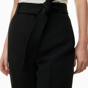 Wilfred Elegant Black Tie-Waist Trousers